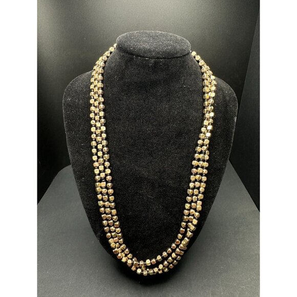 Vintage Jewelry - Vintage 20" Beaded Crystal Jeweled Bib Collar Statement Necklace